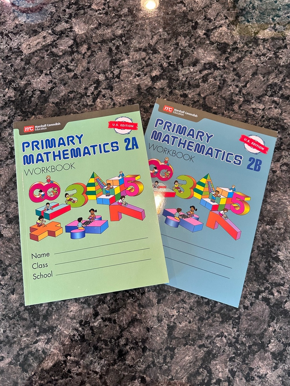 Primary Mathematics 2A-2B Workbook Set Singapore Math U.S. Edition Homeschool